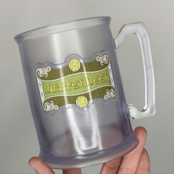 Harry Potter Butterbeer Clear Frosted Acrylic Plastic Root Beer Mug - Picture 1 of 14